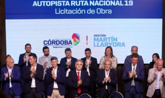 Llaryora en el acto de licitación para terminar la ruta 19: «Córdoba se hace cargo de lo que la Nación no se hace cargo»