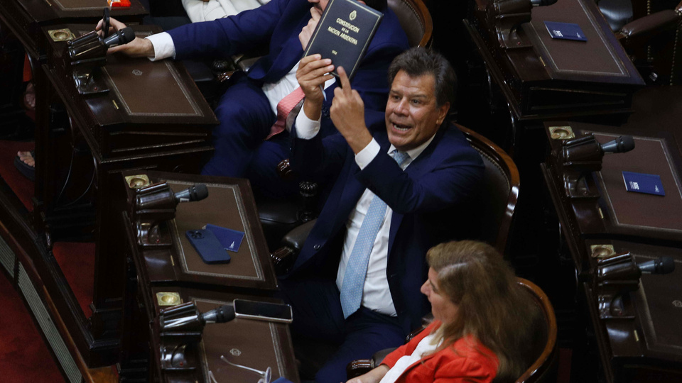 El ataque de Milei a Manes en plena Asamblea legislativa | El radical denunció que fue agredido a la salida del recinto