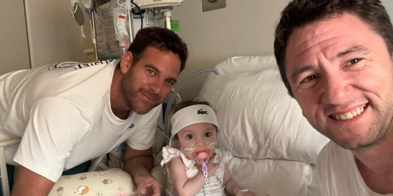 El tierno gesto de Juan Martín Del Potro con Inés, una beba tandilense de un año que espera un trasplante de corazón para seguir viviendo