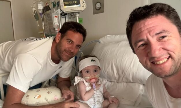 El tierno gesto de Juan Martín Del Potro con Inés, una beba tandilense de un año que espera un trasplante de corazón para seguir viviendo