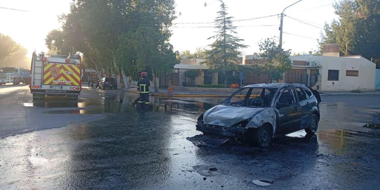 ÚLTIMO MOMENTO: se incendió un automivil en Santa Lucia