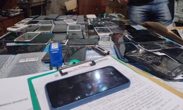 Allanamiento en Villa Ramos: secuestran más de 50 celulares y un arma de fuego