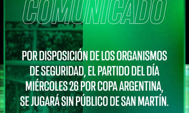 San Martín de San Juan, sin hinchas en la Copa Argentina por disputas en su barra