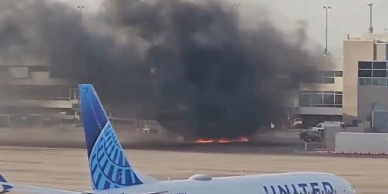 Un avión de línea se prendió fuego en el aeropuerto de Denver