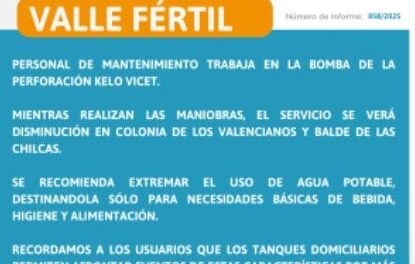 ⚠️ Aviso para Valle Fértil ⚠️