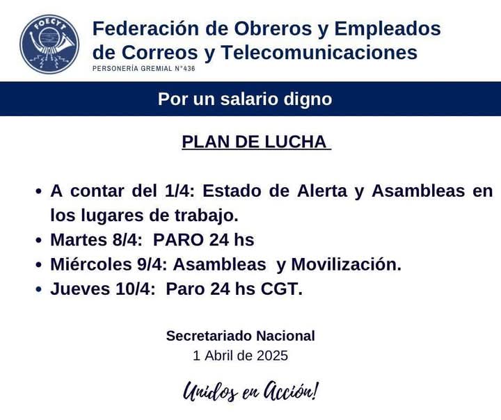 Conflicto en FOECYT: Anuncian medidas de fuerza por aumento salarial insuficiente