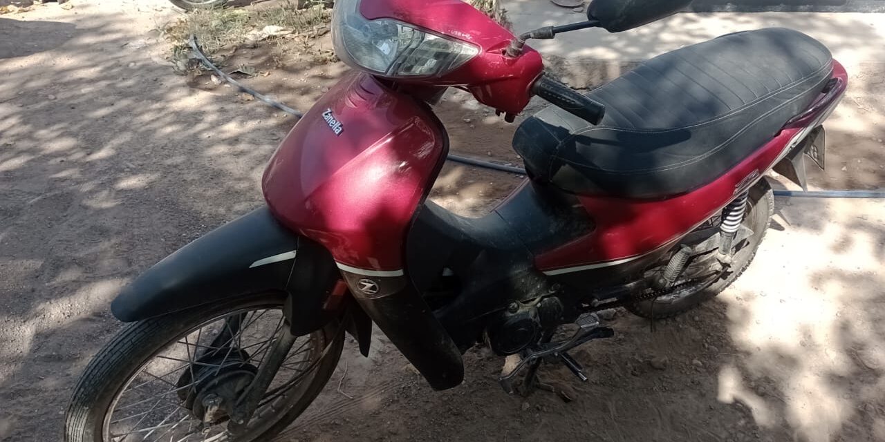 VALLE FERTIL: La policía pudo recuperar una moto robada