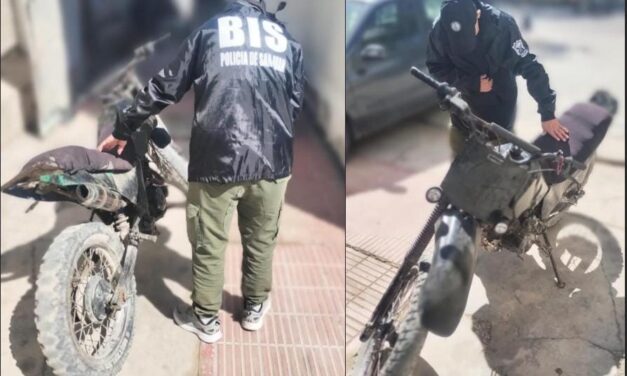 Allanamiento en Pocito: secuestran una moto con numeración adulterada