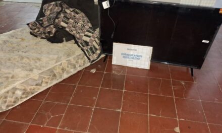 Lo atraparon con un TV robado oculto en un colchón