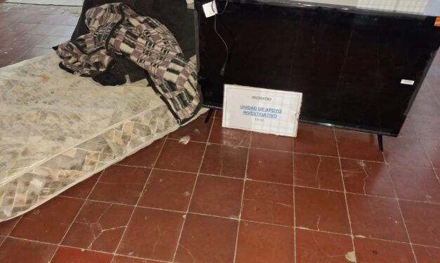 Lo atraparon con un TV robado oculto en un colchón