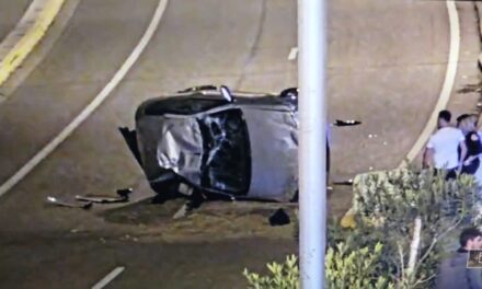 Dos jóvenes protagonizaron un vuelco en el paredón del Dique