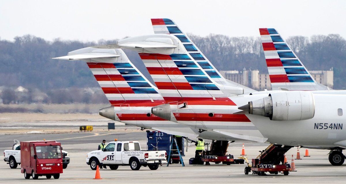 Dos aviones de American Airlines chocaron en tierra en Washington