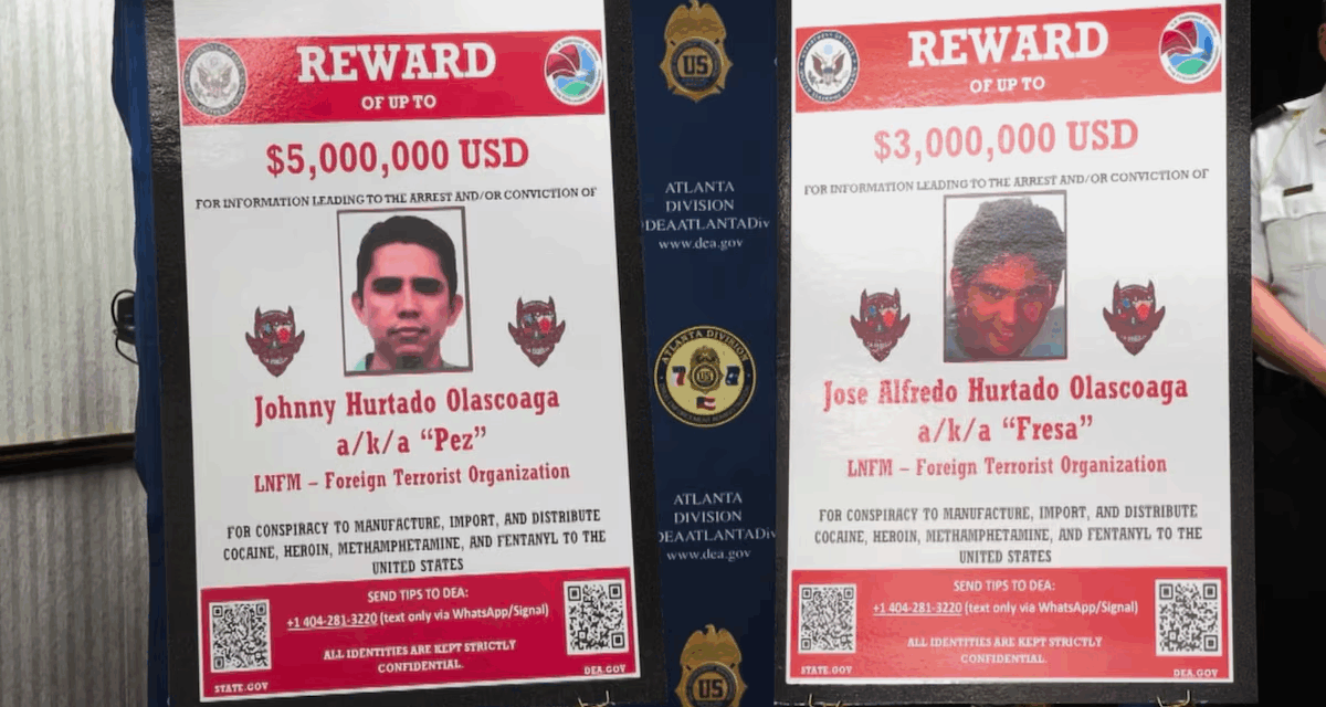 Estados Unidos ofrece recompensa de hasta u$s8 millones por información de líderes narcos