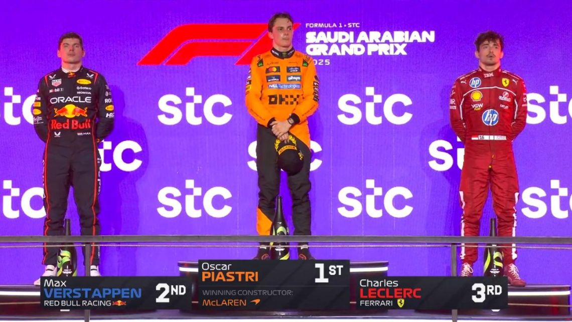 Oscar Piastri ganó en el GP de Arabia Saudita y lidera el Campeonato de Pilotos