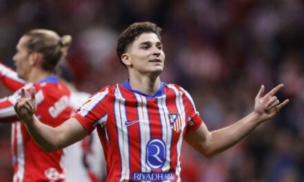 Julián Álvarez celebró con gol sus 50 partidos en Atlético de Madrid