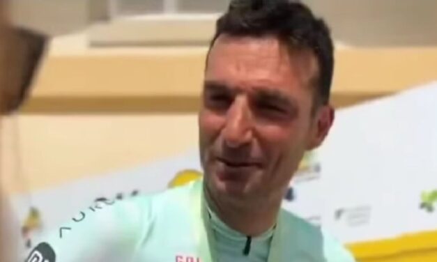Lionel Scaloni mejoró su marca en una competencia de ciclismo de España