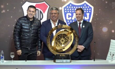 Tapia, Riquelme y Brito palpitaron el Superclásico con el trofeo del Mundial de Clubes y un mensaje de Infantino  