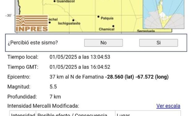 IMPACTANTE:Sismo en Famatina provoca desprendimientos en área turística del Cañón del Ocre