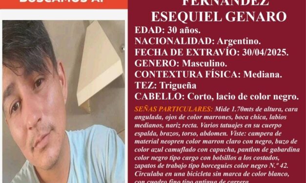 Preocupación en San Juan por la desaparición de Ezequiel Genaro Fernández