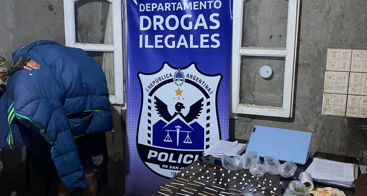 Allanamiento positivo en Albardón: secuestran drogas y detienen a un sospechoso