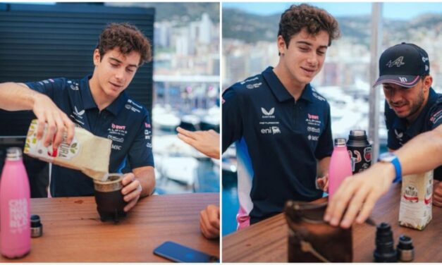 El mate llegó al paddock de Alpine: entre risas, Colapinto le enseñó a Gasly cómo se toma en Argentina
