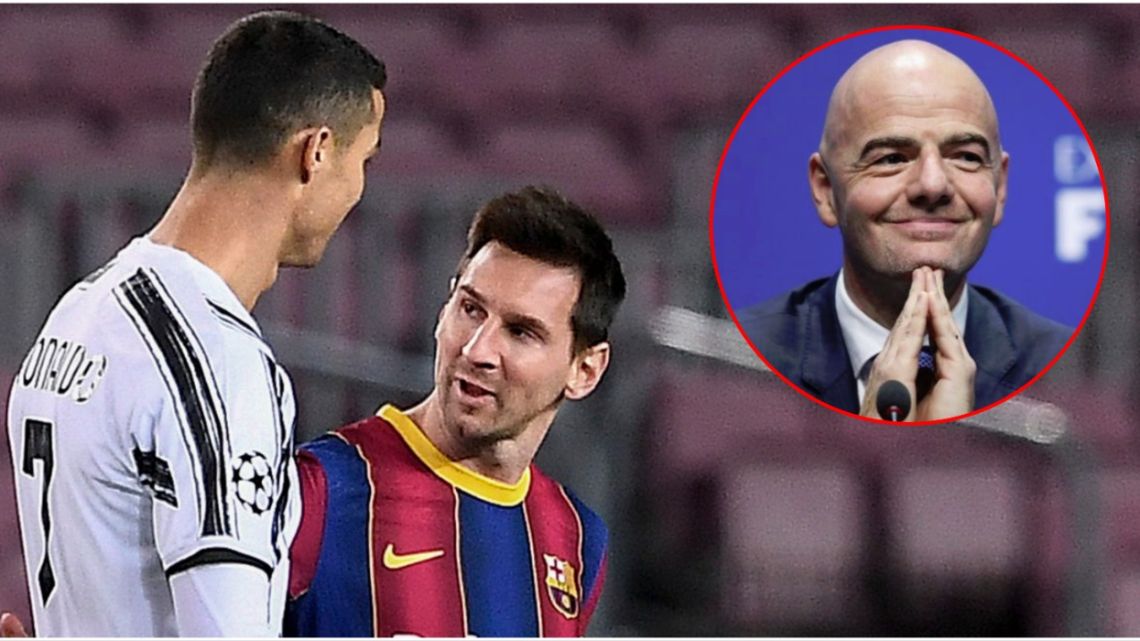 ¿Messi y Cristiano Ronaldo en un mismo equipo?: A semanas del Mundial de Clubes, el presidente de la FIFA ilusionó a los fanáticos