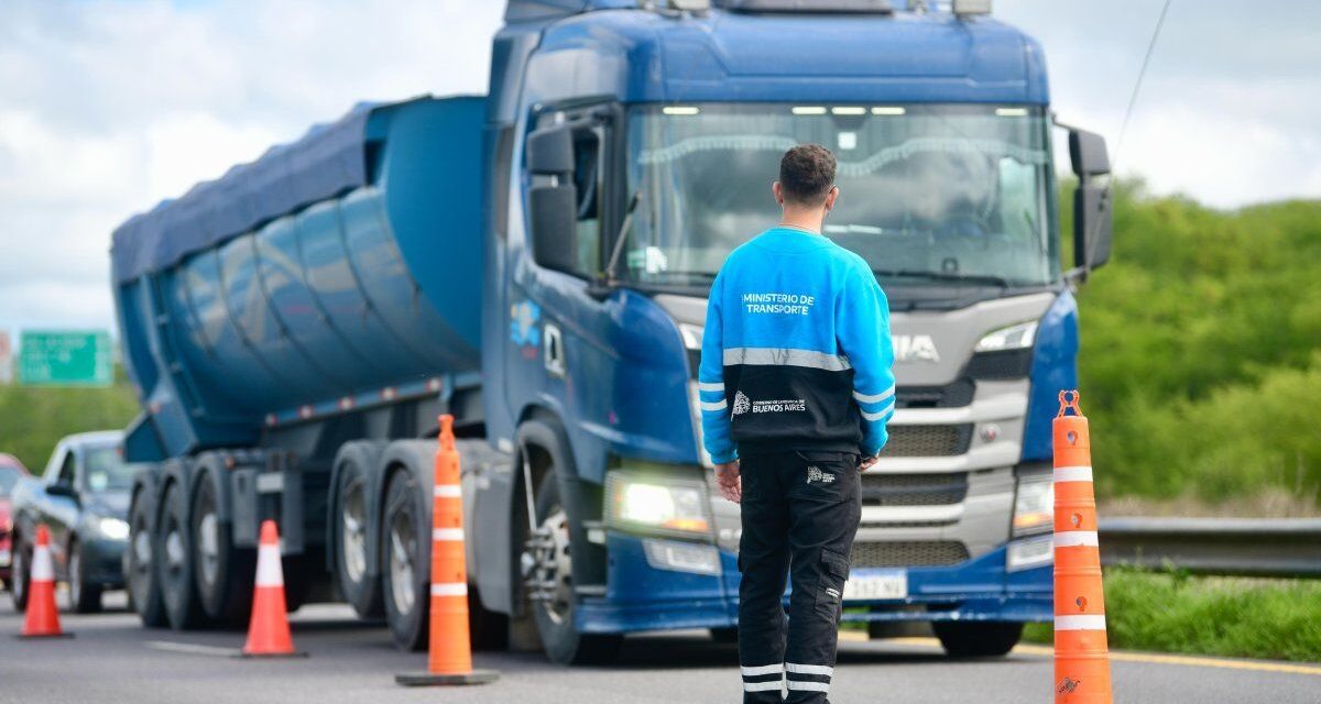 Transporte retiró de las rutas bonaerenses más de mil toneladas que excedían el peso permitido