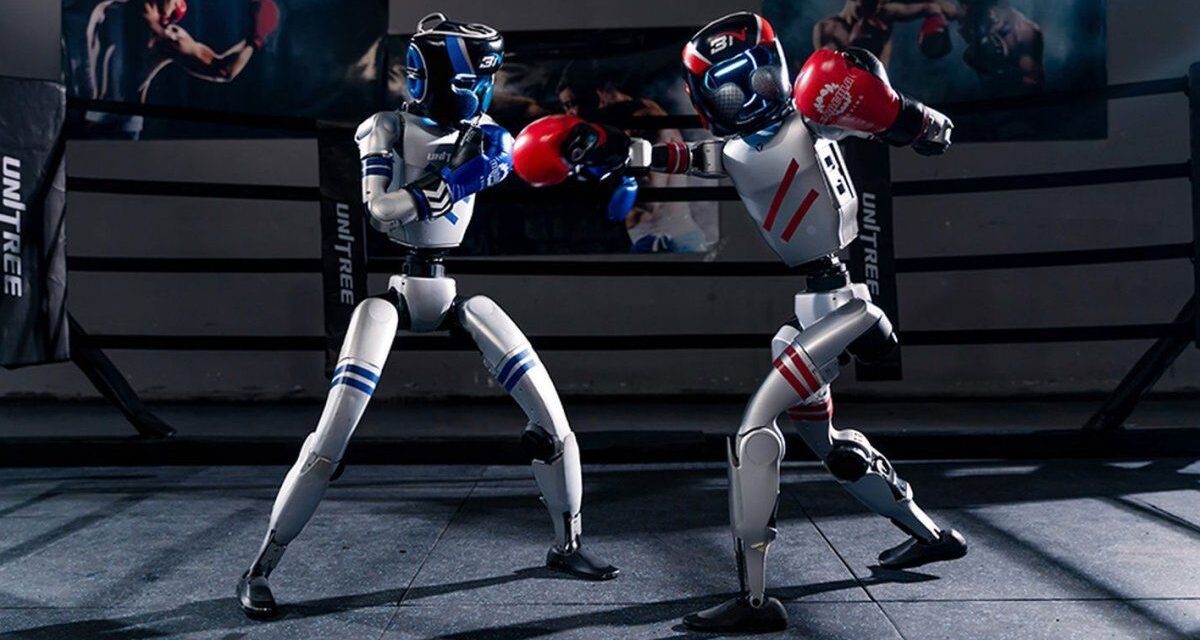 China celebró el primer combate de boxeo entre robots humanoides