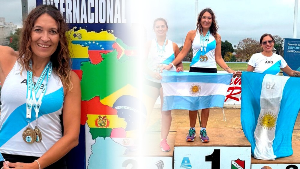 Adriana Quiroga brilla en Entre Ríos con dos oros en el Grand Prix Master del Mercosur 2025