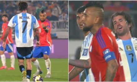 Vidal vs. De Paul: tensión, gestos provocadores y un cruce caliente en Santiago
