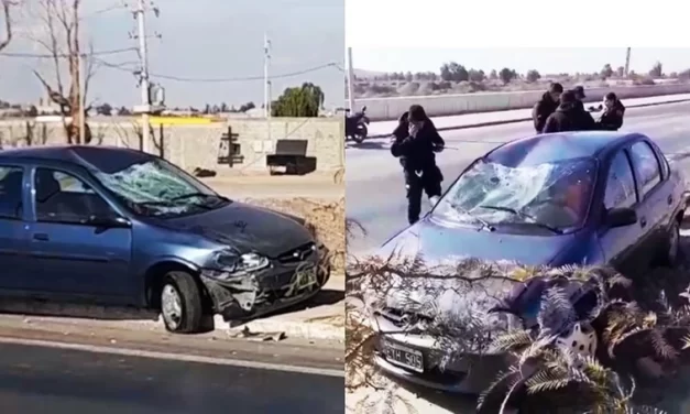 Motociclista sufrió fracturas tras ser embestida en Chimbas