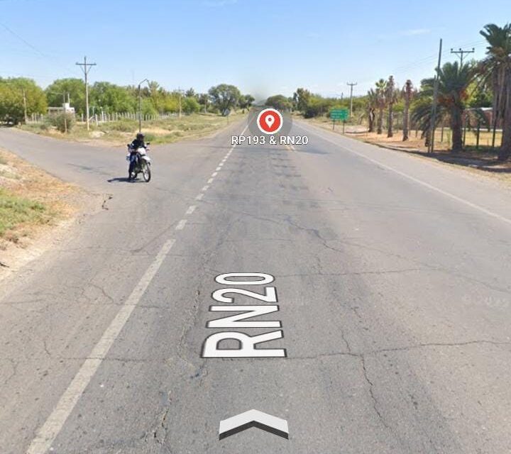 Último momento: Un ciclista murió en un siniestro vial en Ruta 20, en 9 de Julio