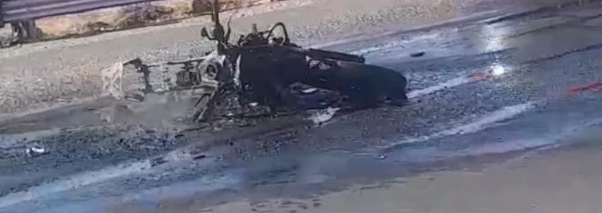 Violento choque e incendio en Ruta 20