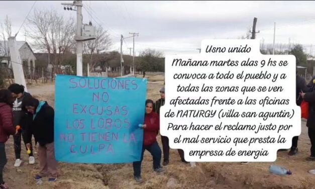 Valle Fértil: Usno se moviliza contra Naturgy por la falta de energía