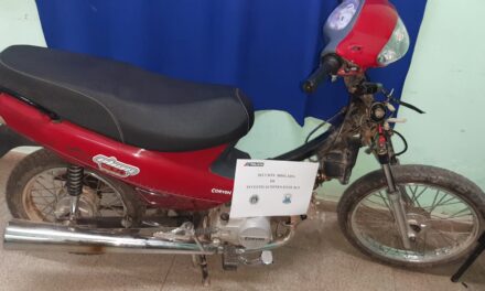 Cayó moto robada en Caucete: Investigan al autor del hecho