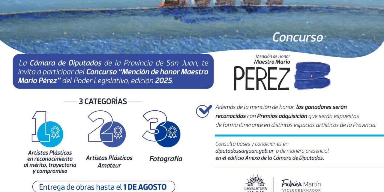 Convocan a artistas y fotógrafos para la Mención de Honor Maestro Mario Pérez