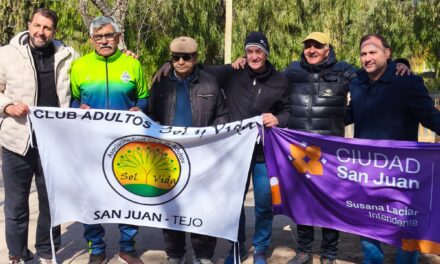 Presencia oficial en la fase municipal de tejo de los Juegos Evita para mayores