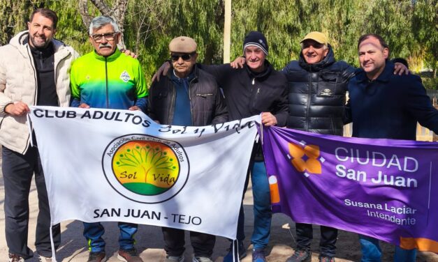 Presencia oficial en la fase municipal de tejo de los Juegos Evita para mayores