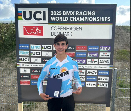 Marcos Frack, top 8 mundial en BMX con solo 15 años