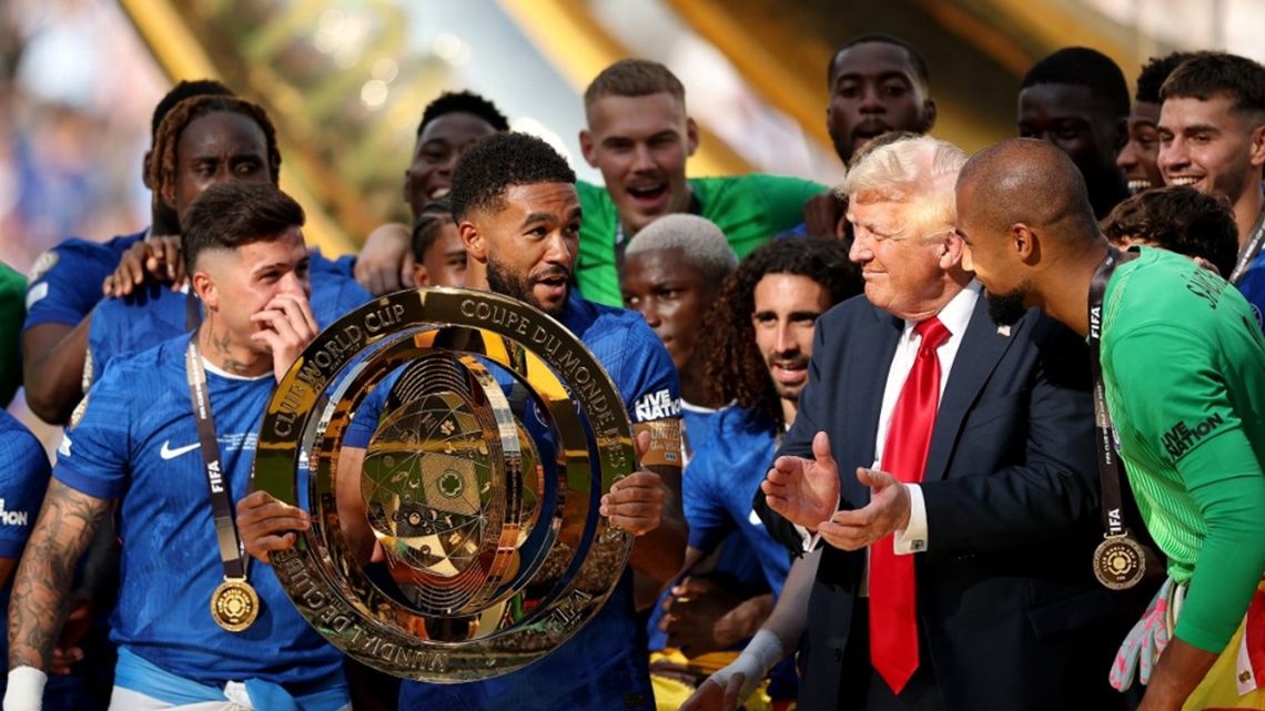 Donald Trump protagonizó la ceremonia previa a la final del Mundial de Clubes