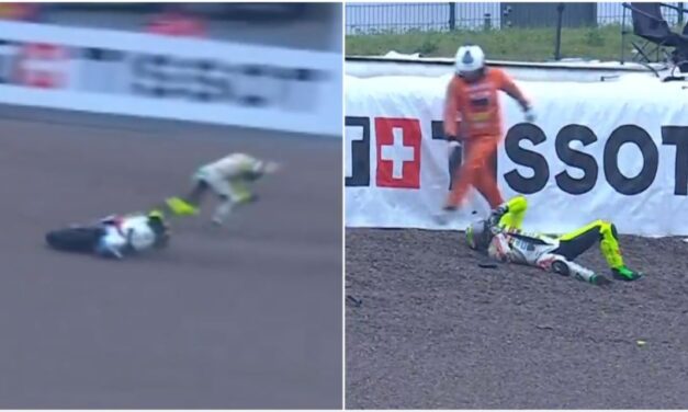 Brutal accidente en MotoGP: voló por los aires, impactó con fuerza contra el suelo y terminó en el hospital