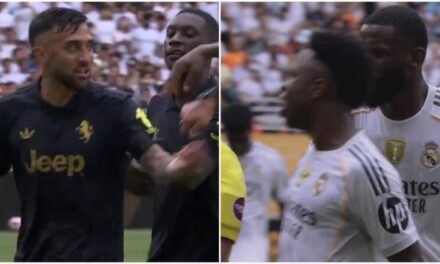 Insultos, miradas filosas y tensión: el picante cruce entre Nico González y Vinícius Junior