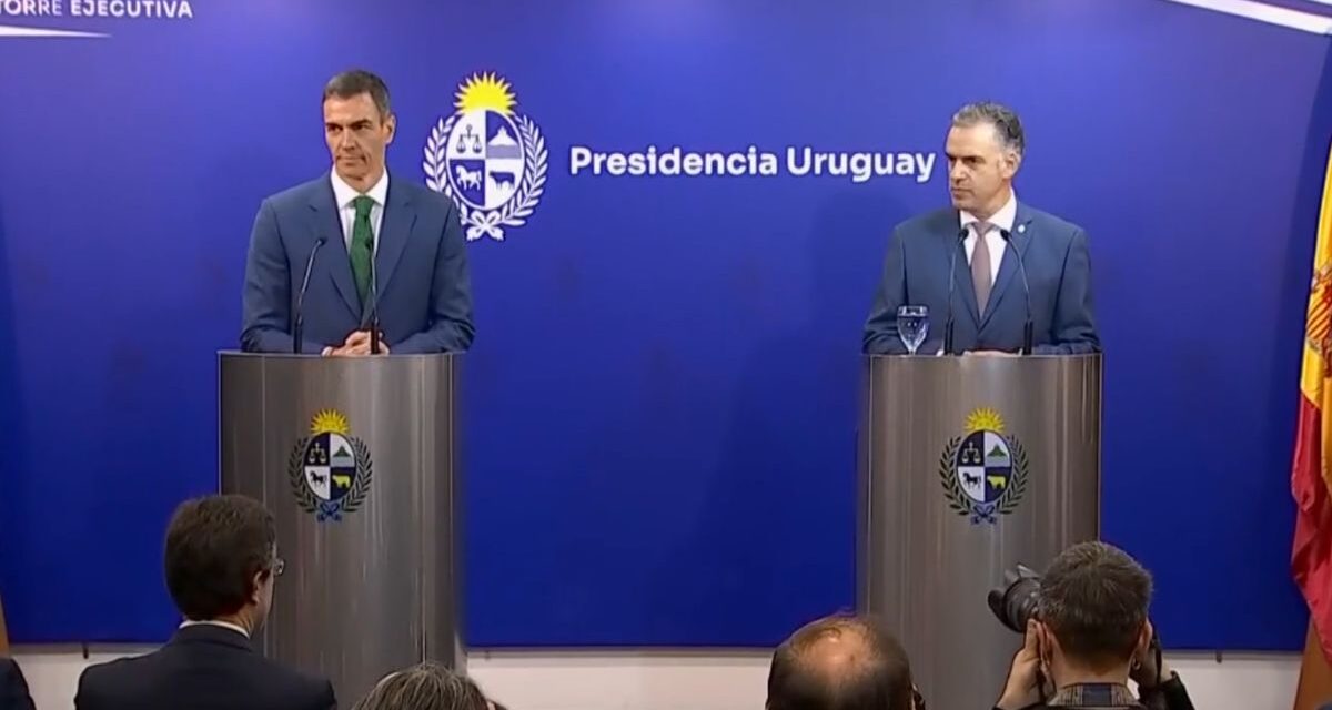 Pedro Sánchez pidió en Uruguay avanzar con el acuerdo entre la Unión Europea y el Mercosur