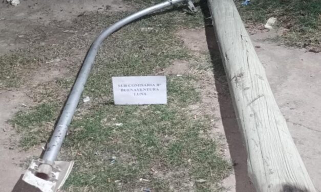 Cortó un poste de luz en un barrio de Rawson y terminó demorado