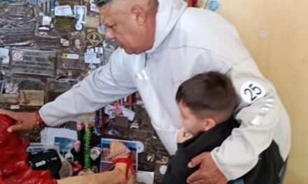 Chiqui Tapia renovó su fe en la Difunta Correa junto a su familia