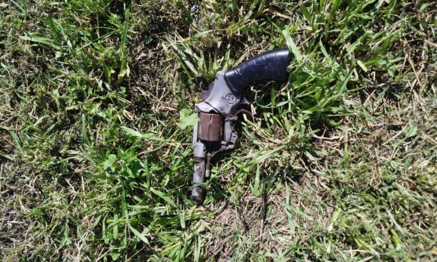 Sorpresa en una plaza de Pocito: Una mujer encontró un arma de fuego