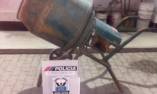 Caucete: Recuperan una hormigonera robada