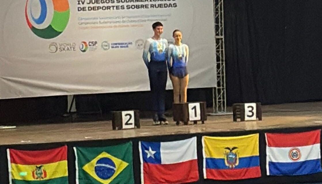San Juan oro y plata en el Sudamericano de Patinaje Artístico