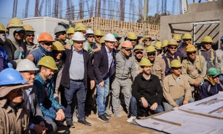 Visita del Gobernador: Avanzan las obras del primer edificio propio de la EPET Nº 4