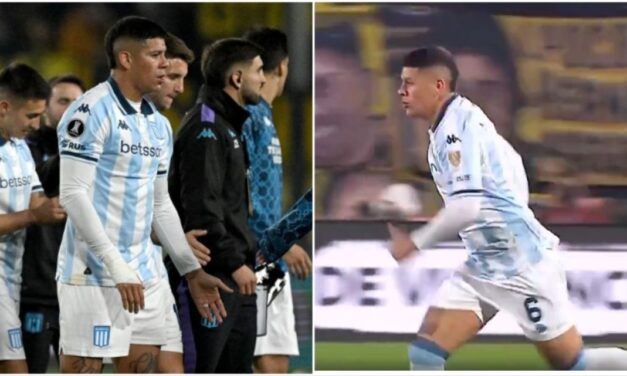 Marcos Rojo tuvo su estreno en Racing: debut breve, derrota y pocas certezas